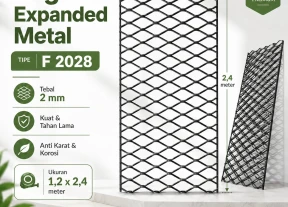 Pagar Plat Expanded Metal Tebal 2mm Ukuran 12 x 24 meter