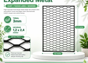 Pagar Plat Expanded Metal Tebal 3mm Ukuran 12 x 24 meter Kualitas Terbaik